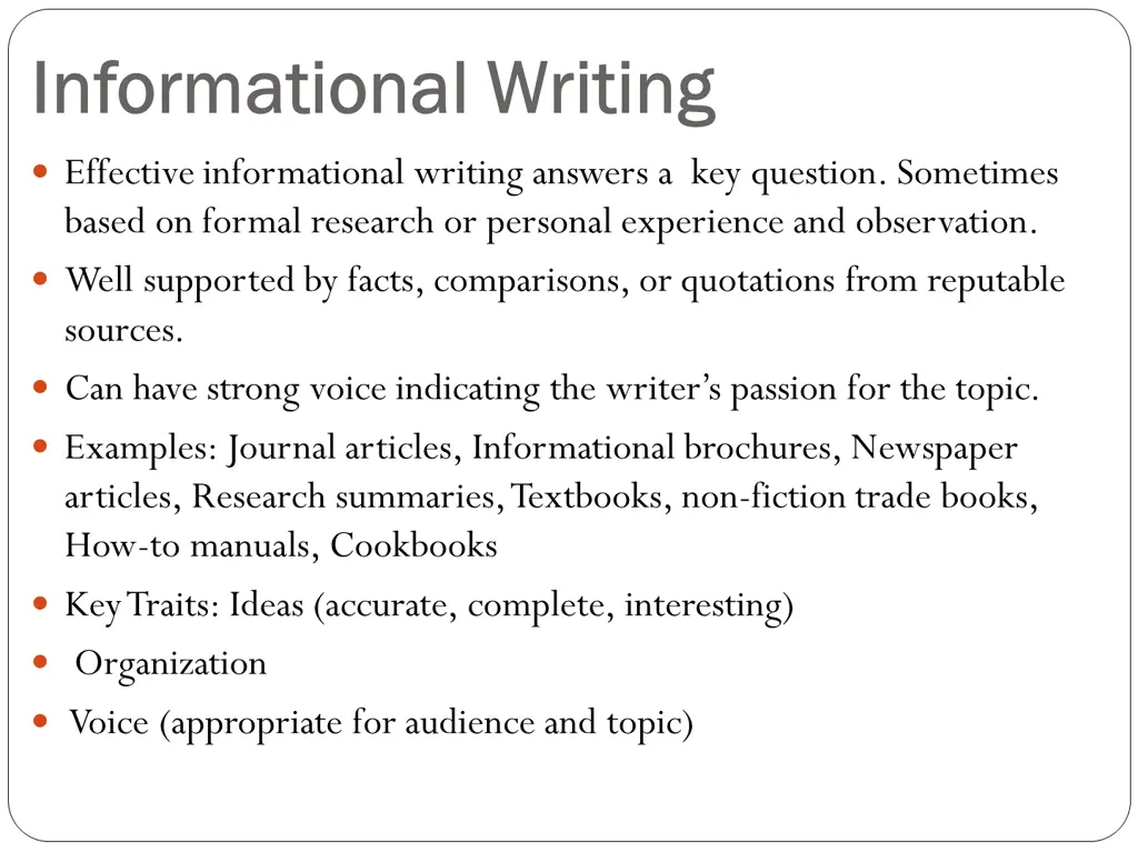 informational writing informational writing