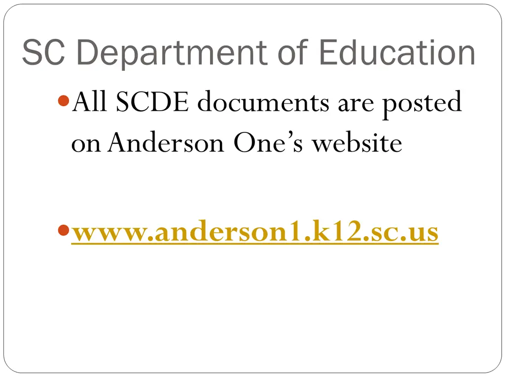 sc department of education all scde documents