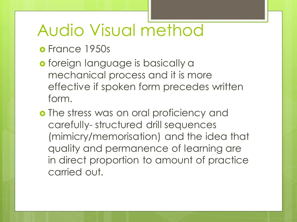 audio visual method france 1950s foreign language