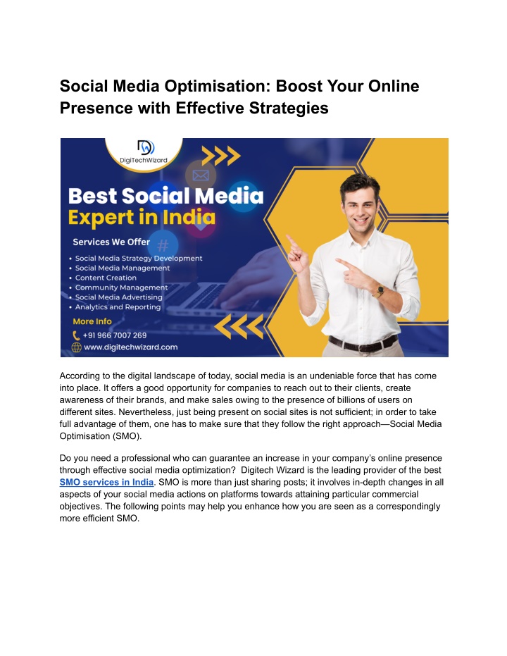 social media optimisation boost your online