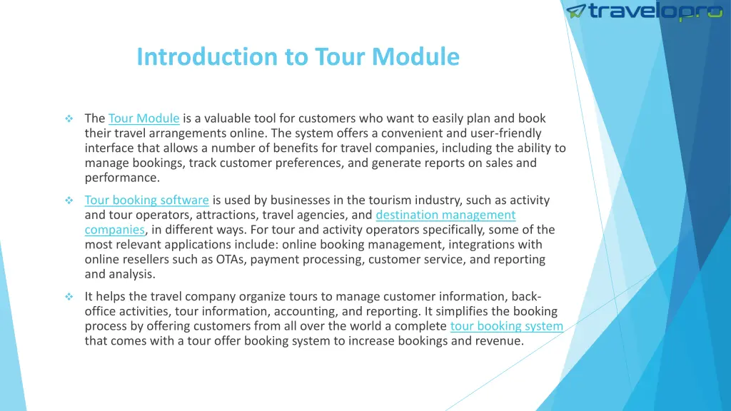 introduction to tour module