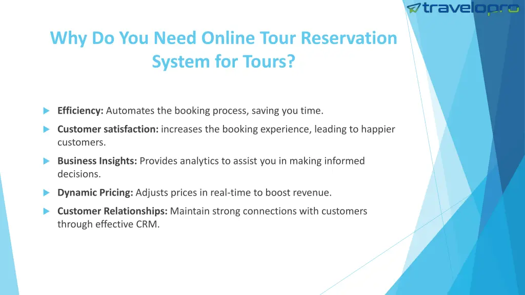 why do you need online tour reservation system