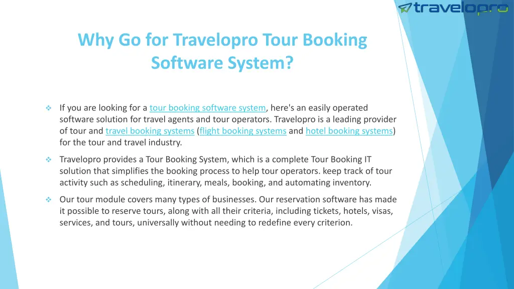 why go for travelopro tour booking software system