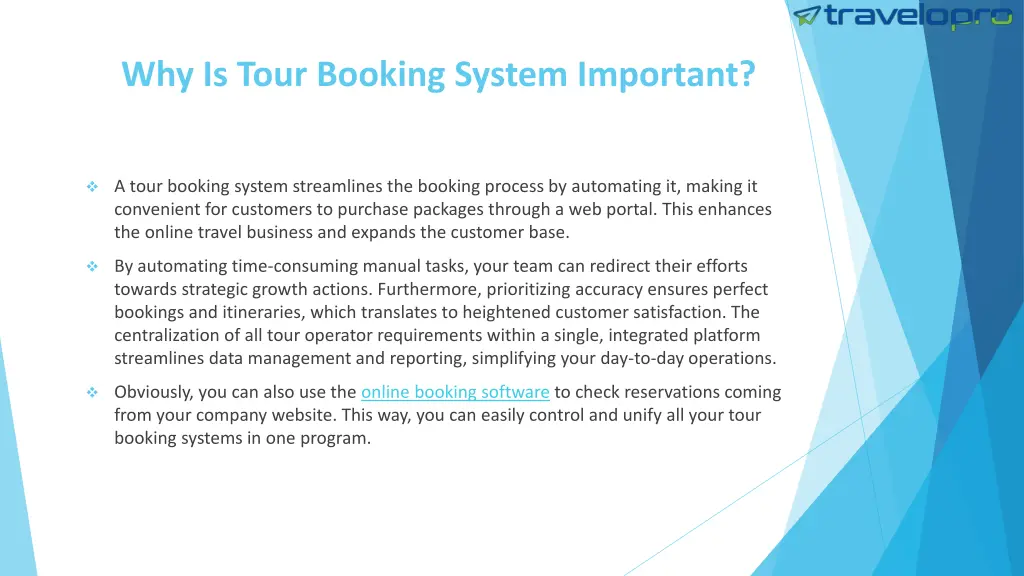 why is tour booking system important