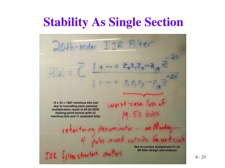 stability as single section 1