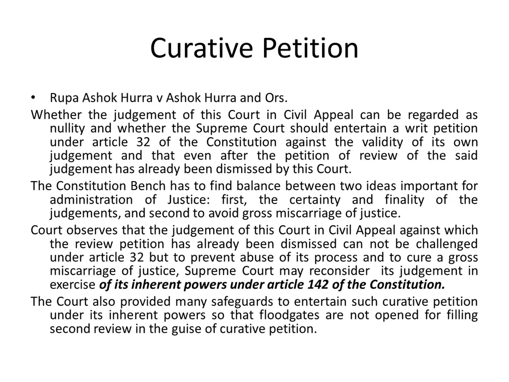curative petition