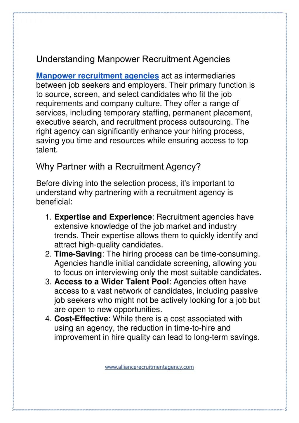 understanding manpower recruitment agencies