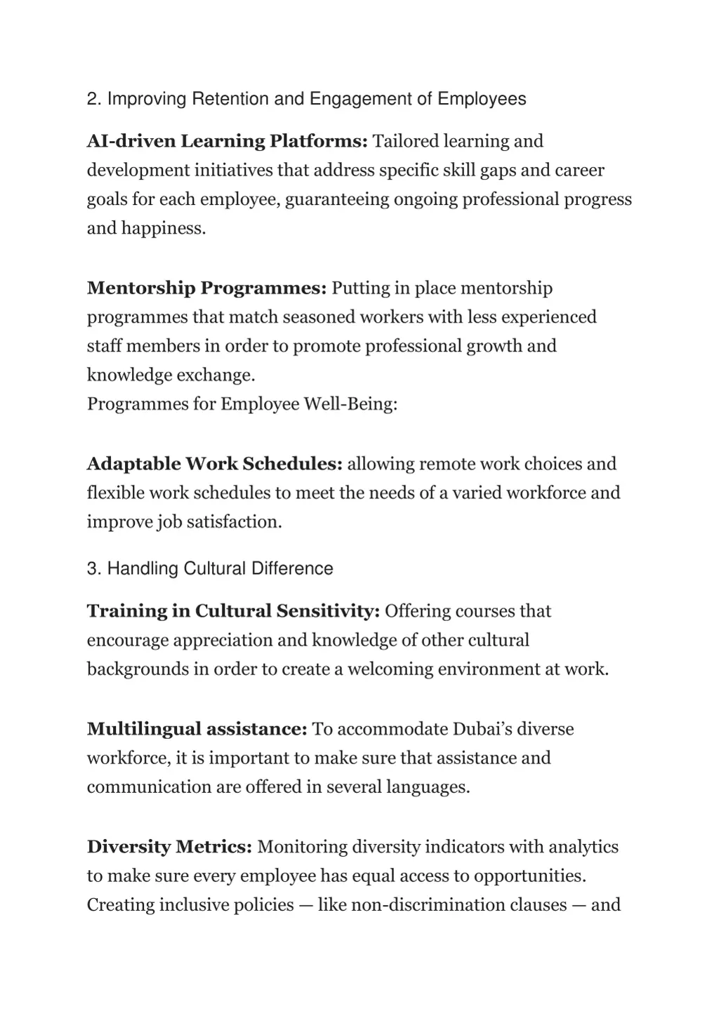 2 improving retention and engagement of employees