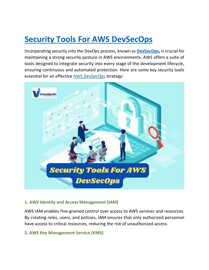 security tools for aws devsecops