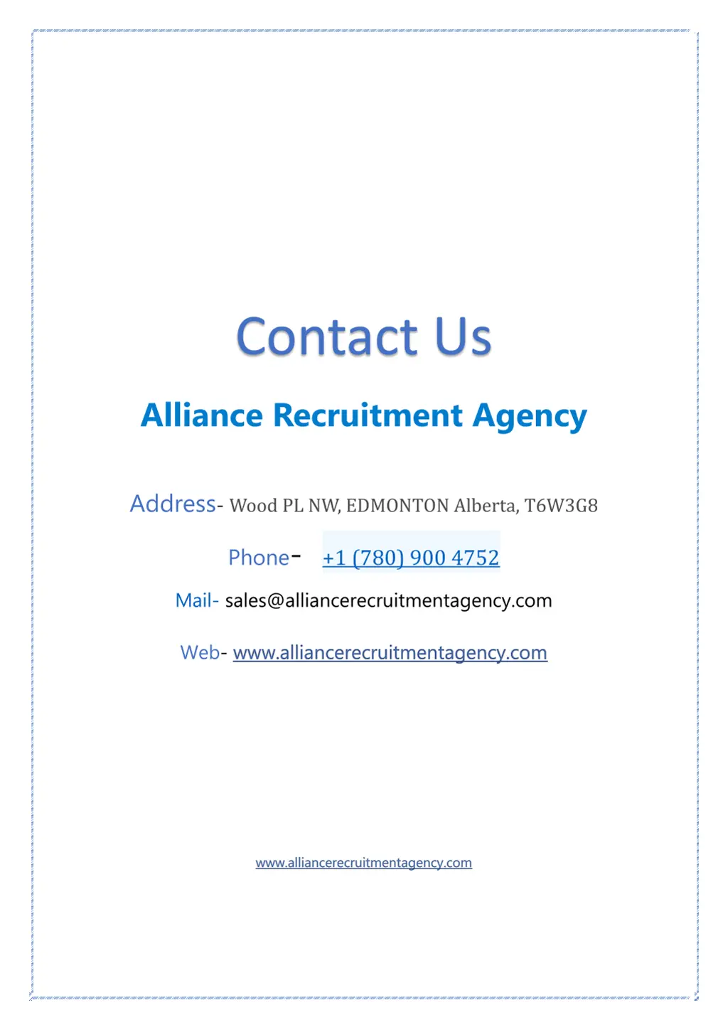 contact us