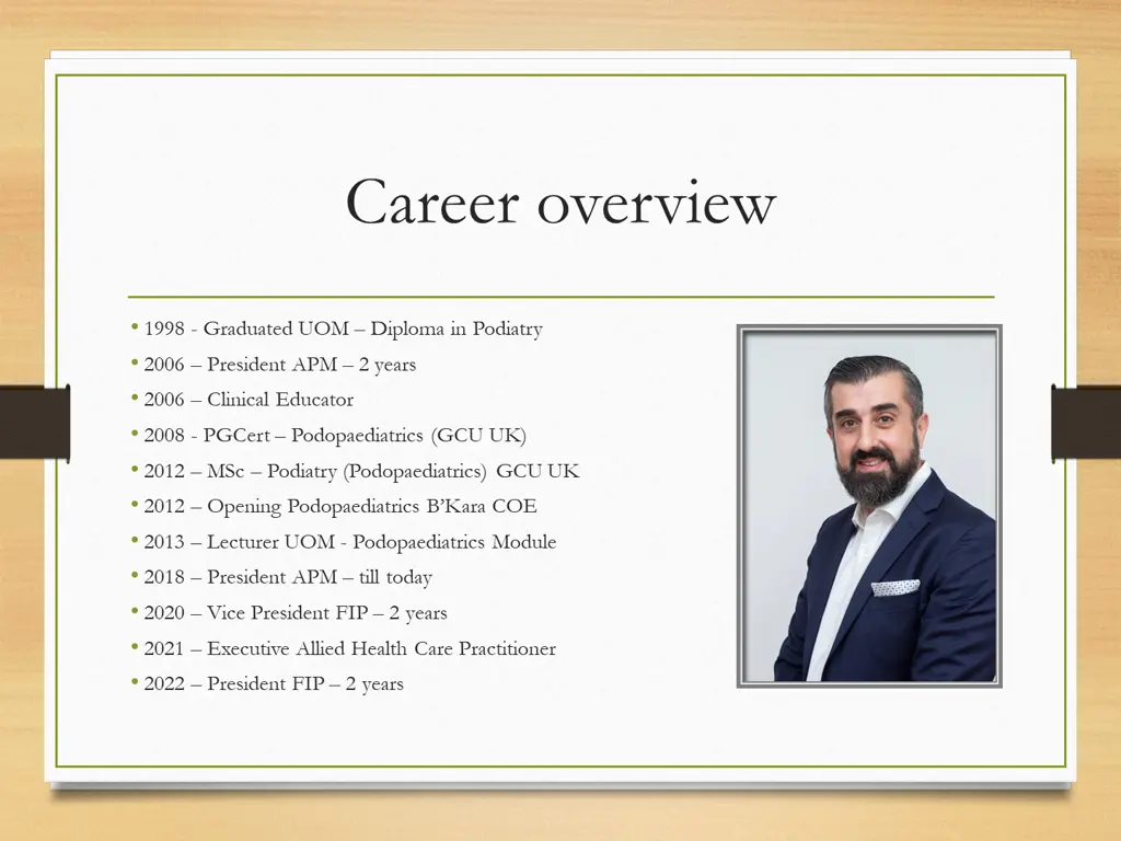career overview