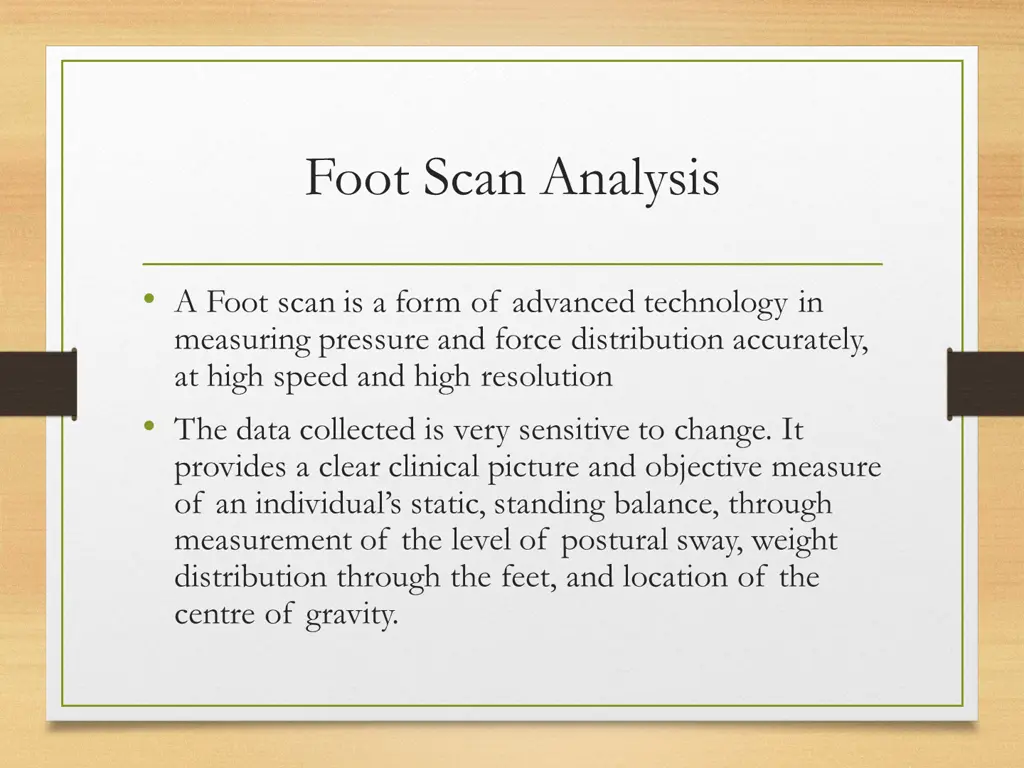 foot scan analysis
