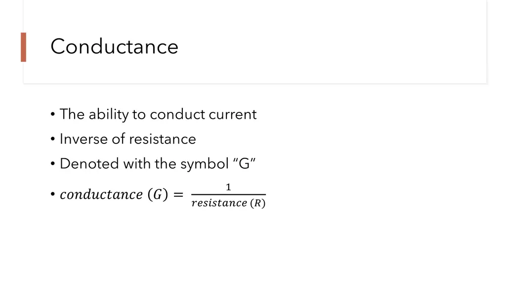 conductance