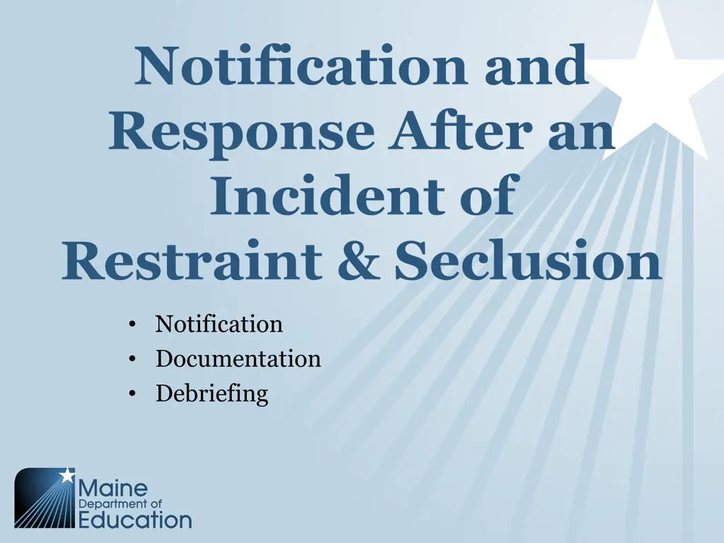 notification and response after an incident