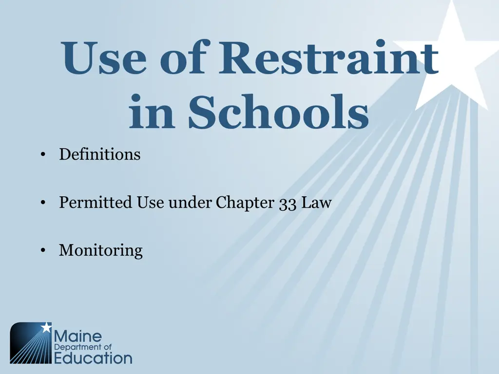 use of restraint in schools definitions