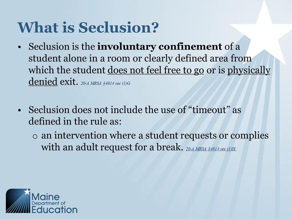 what is seclusion