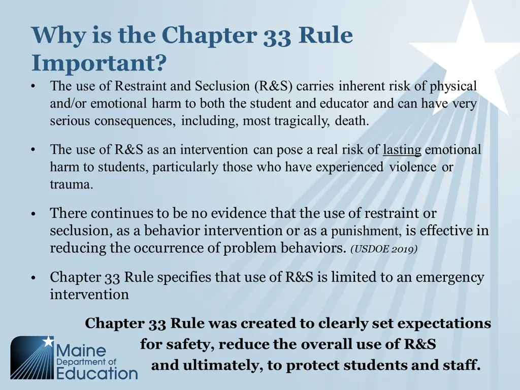 why is the chapter 33 rule important
