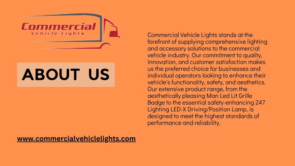 commercial vehicle lights stands at the forefront