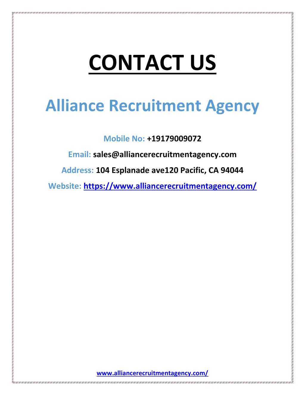 contact us