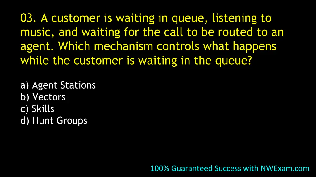 03 a customer is waiting in queue listening