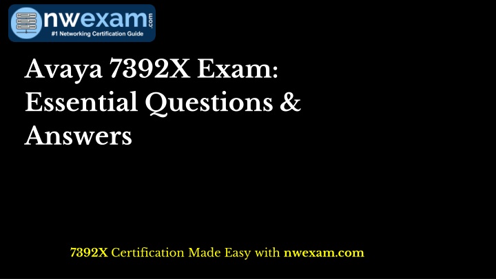 avaya 7392x exam essential questions answers