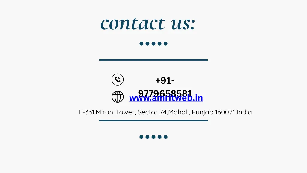 contact us