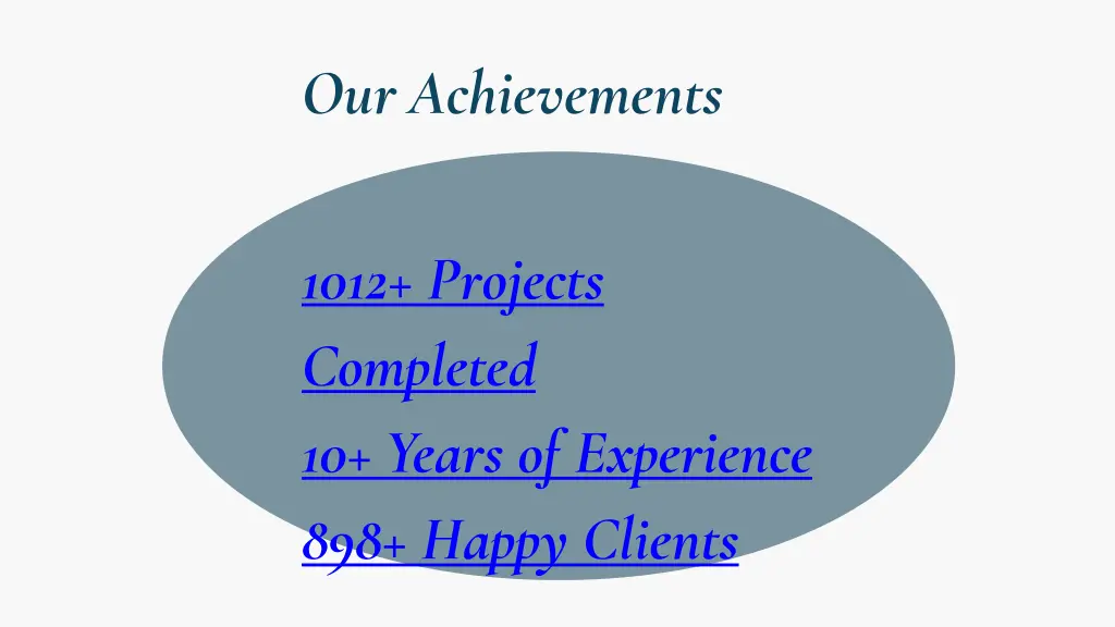 our achievements