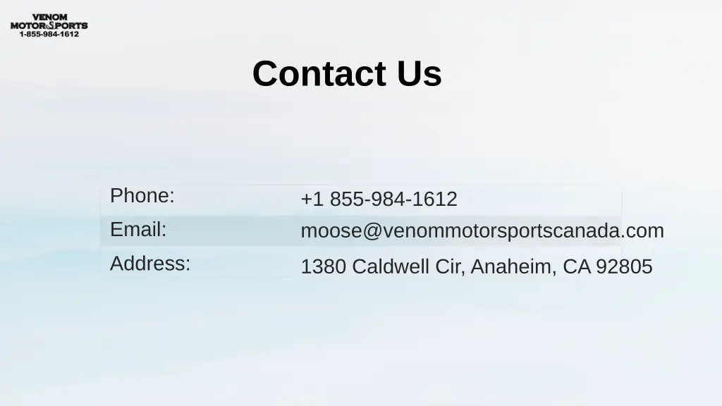 contact us