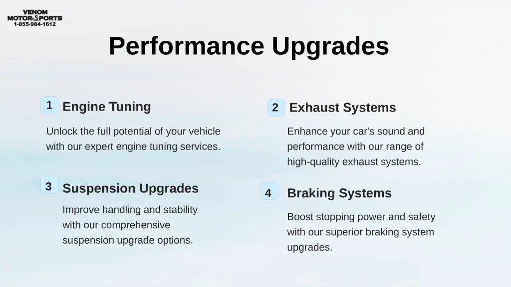 performance upgrades