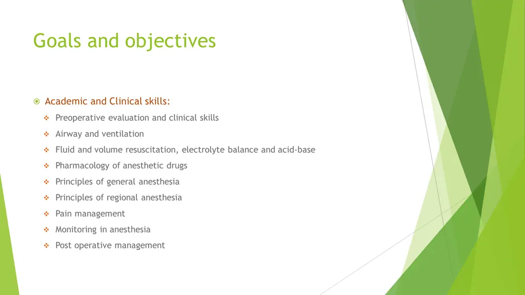 goals and objectives