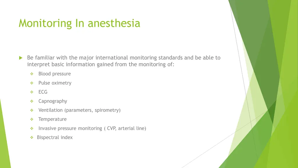 monitoring in anesthesia