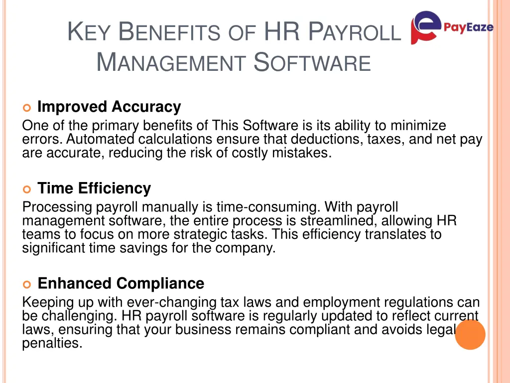 k ey b enefits of hr p ayroll m anagement