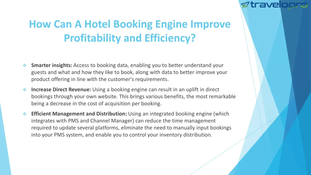 how can a hotel booking engine improve