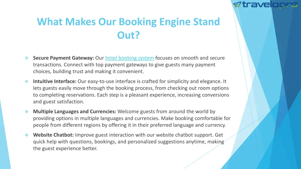 what makes our booking engine stand out