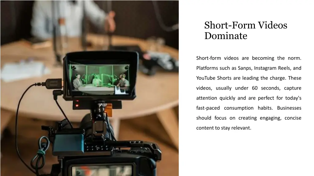 short form videos dominate