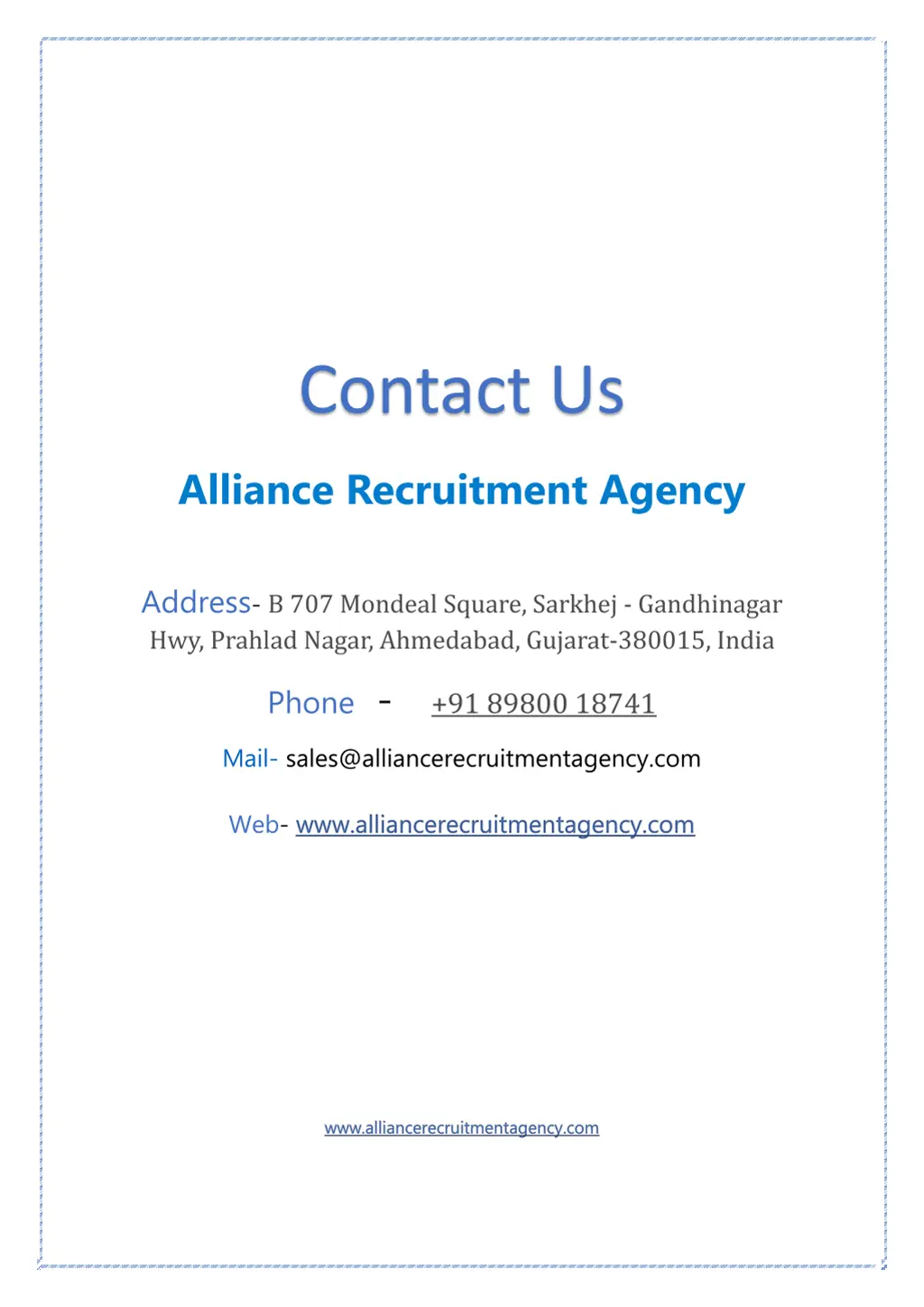 contact us