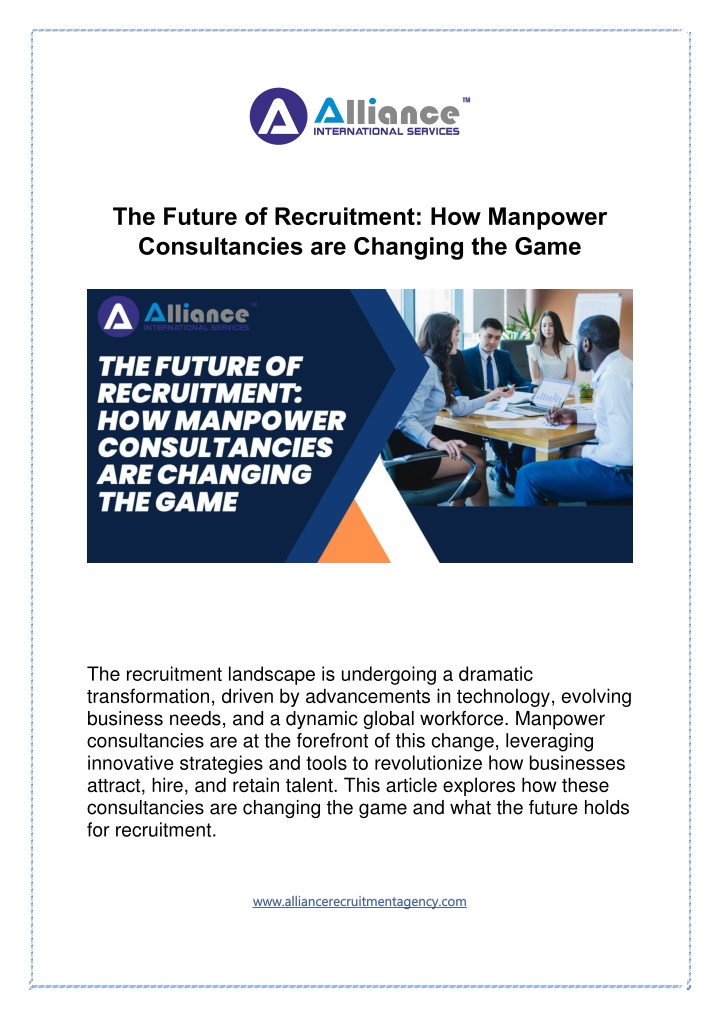 the future of recruitment how manpower