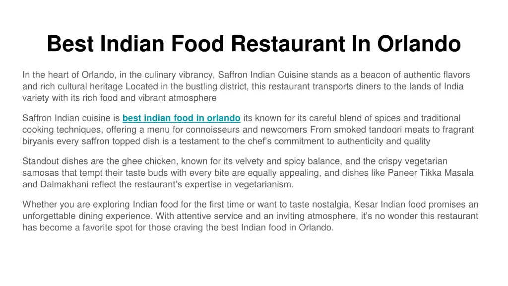 best indian food restaurant in orlando