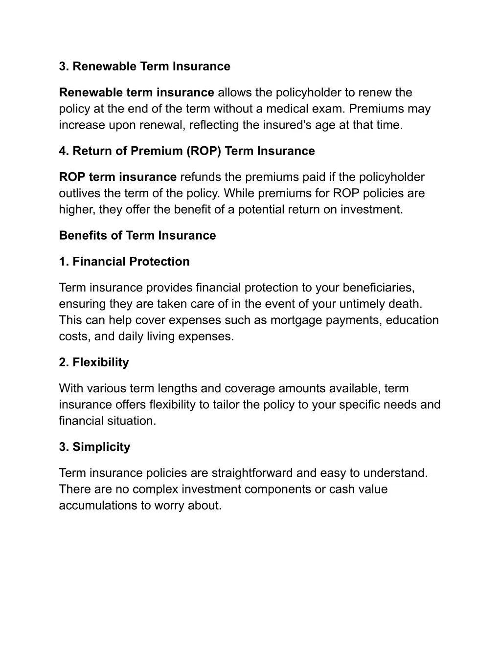 3 renewable term insurance