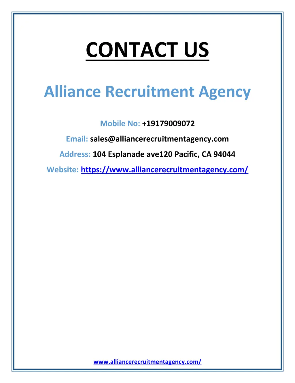 contact us