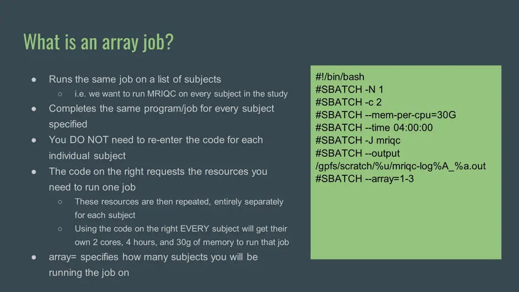 what is an array job