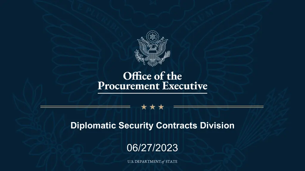 diplomatic security contracts division
