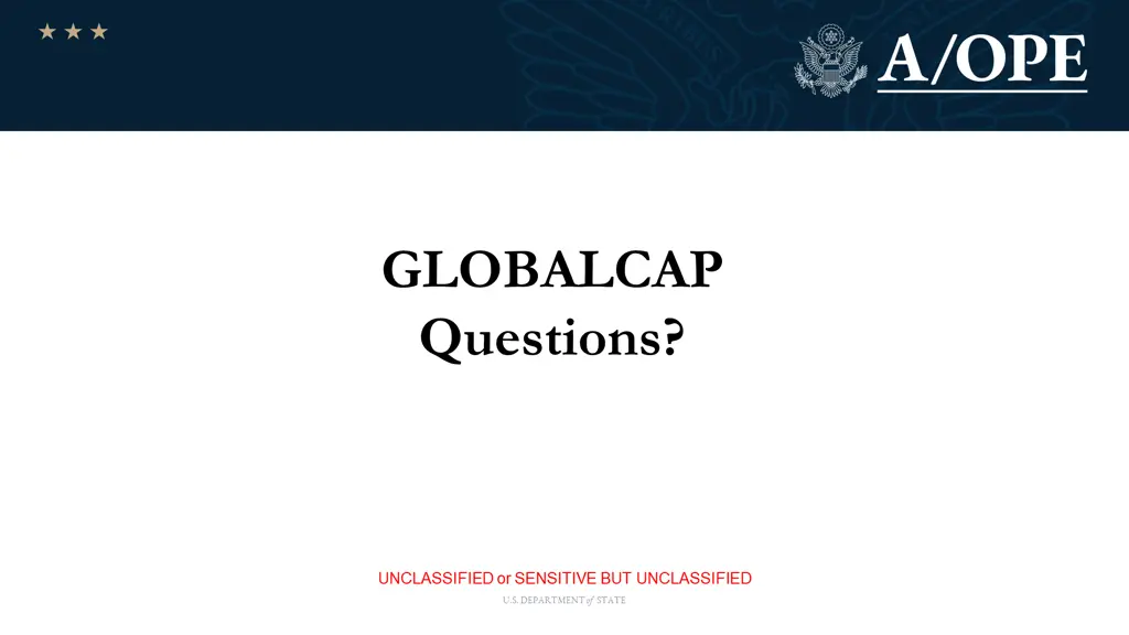 globalcap questions