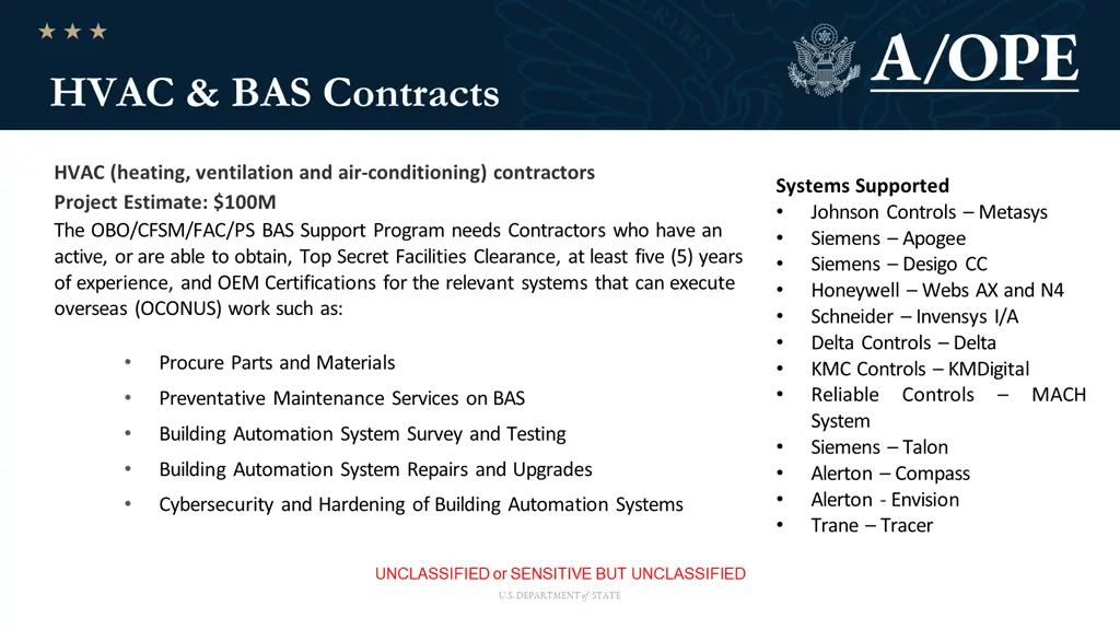 hvac bas contracts