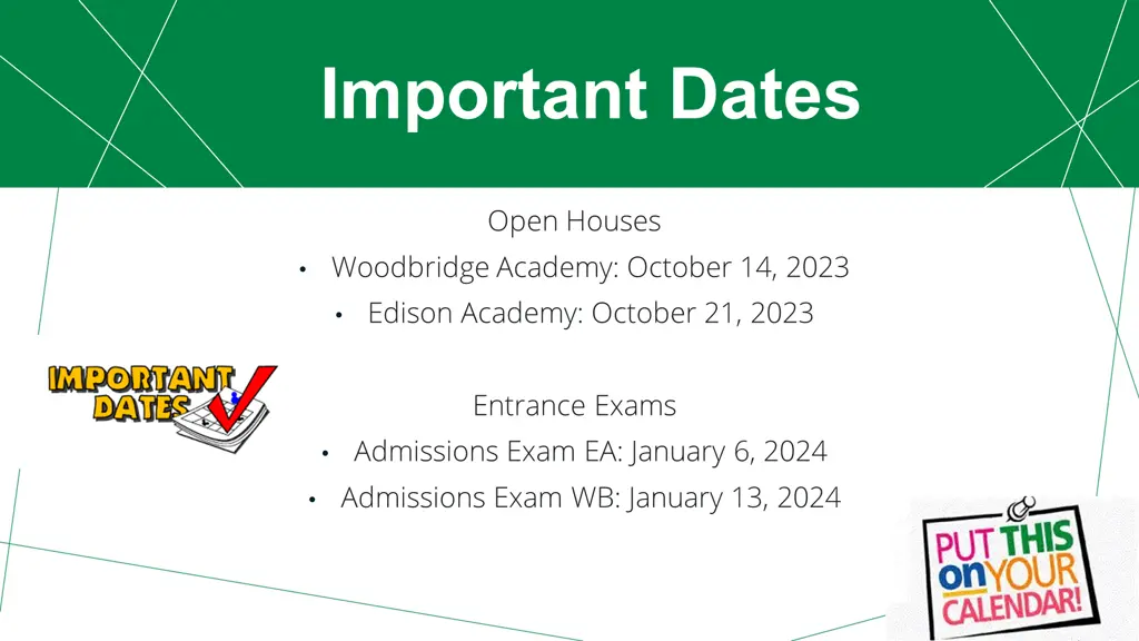 important dates