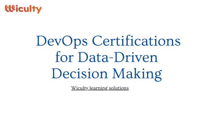 devops certifications for data driven decision