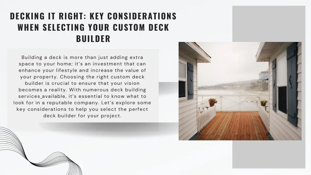 decking it right key considerations when