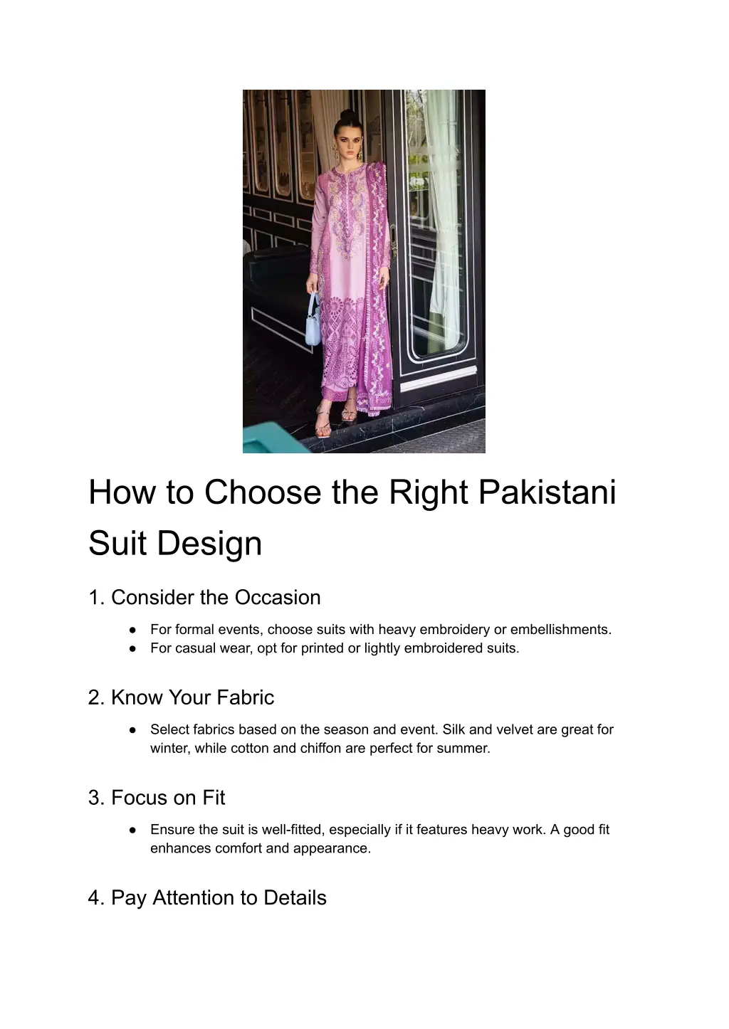 how to choose the right pakistani suit design