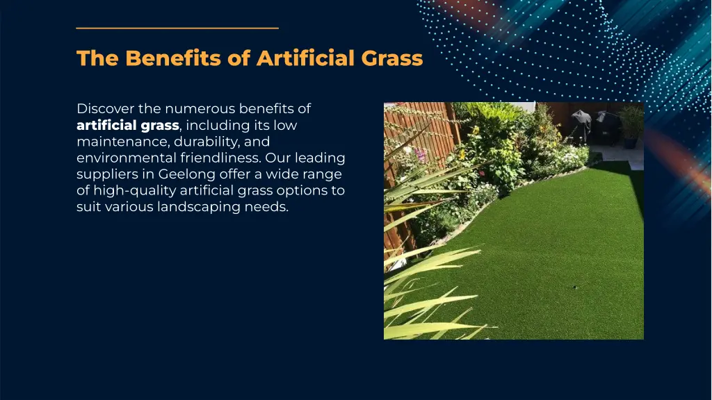 the benefits of artificial grass