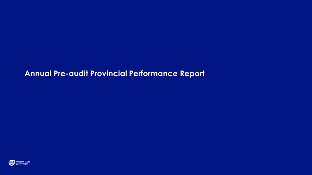 annual pre audit provincial performance report